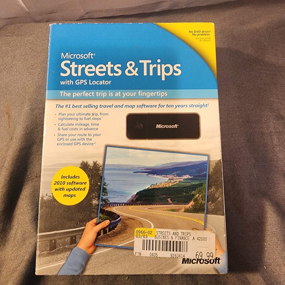 Microsoft Streets & Trips With GPS Locator Inc. 2010 Updates RV Travel PC